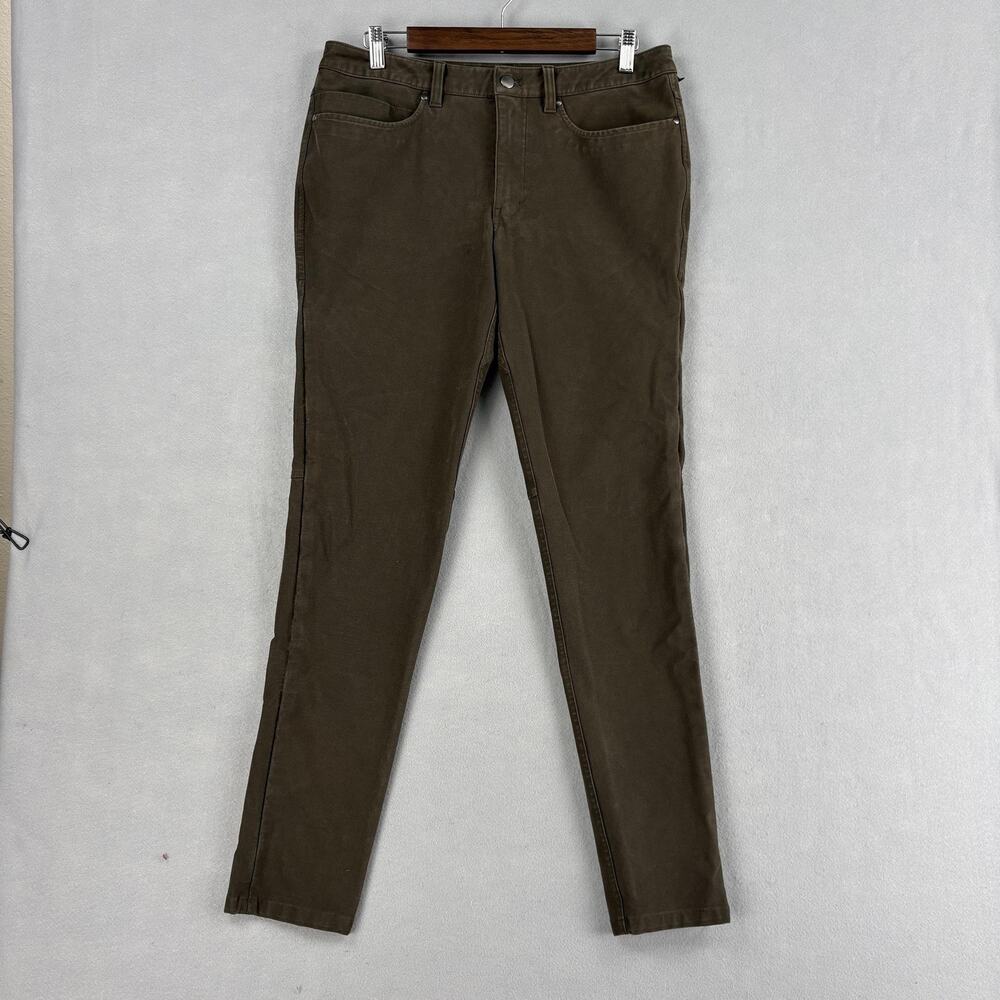 Lululemon ABC Pants Skinny Mens 32 Brown Canvas 5 Pocket Slim Tapered Chino